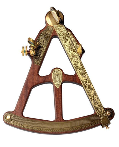 Sextant wood, brass - Currently Out of Stock Available by special order
